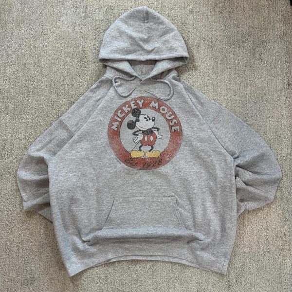 Disney Men's Grey Hoodie Size XL